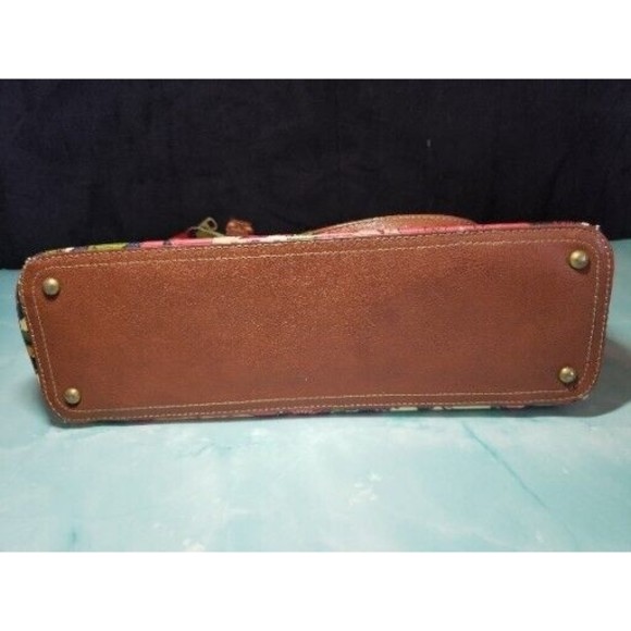 SAKROOTS Shoulder Bag BOHO FLOWER POWER Maroon Crimson Peace Floral EXCELLENT - Picture 5 of 15